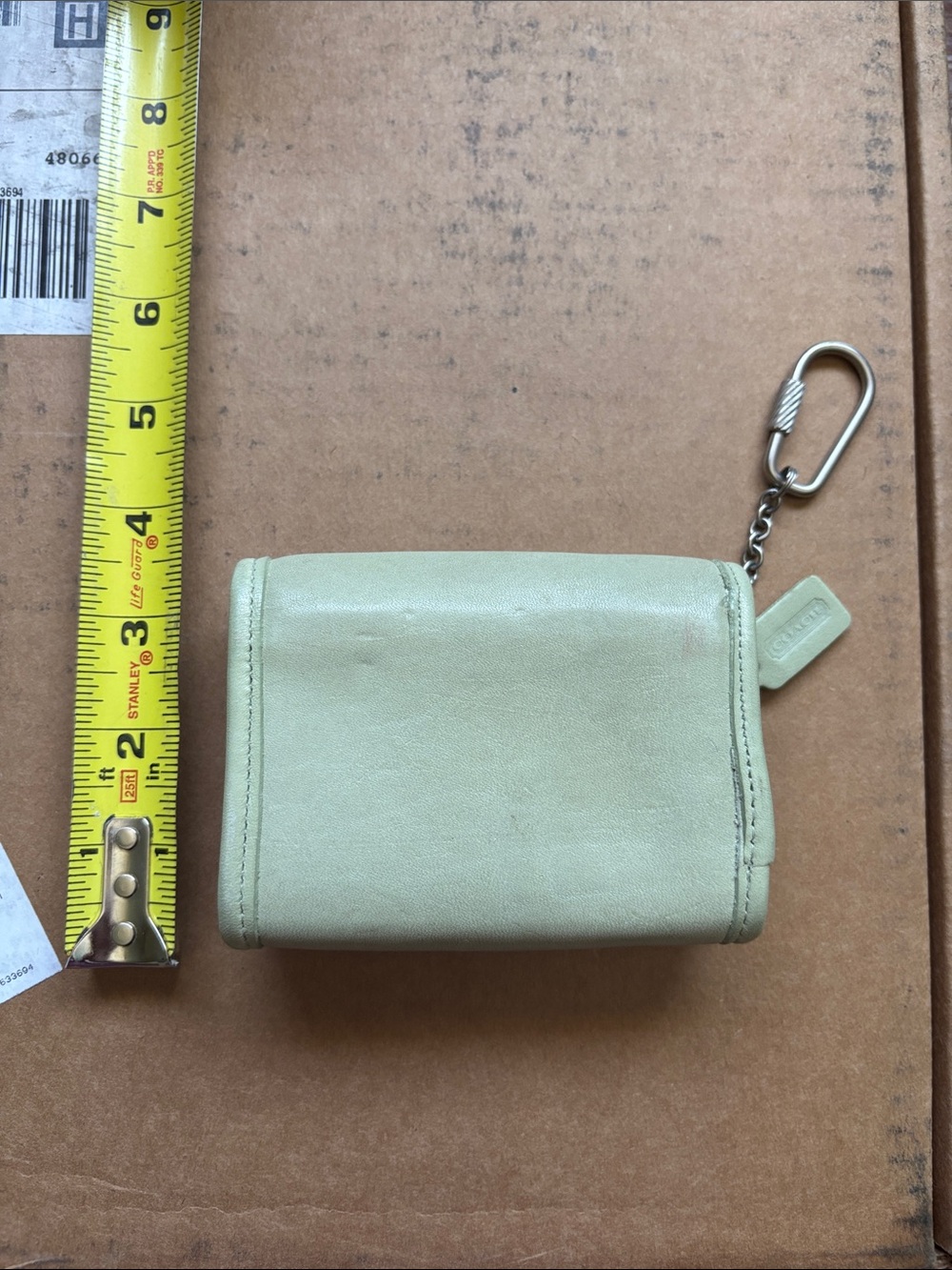 Coach multifunction wallet coin purse keychain rare pistachio leather EUC VTG - Picture 11 of 12